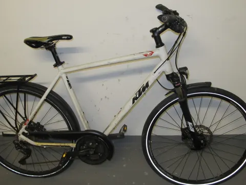Weißes Herrenfahrrad
