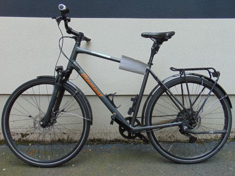 Graues Herrenfahrrad