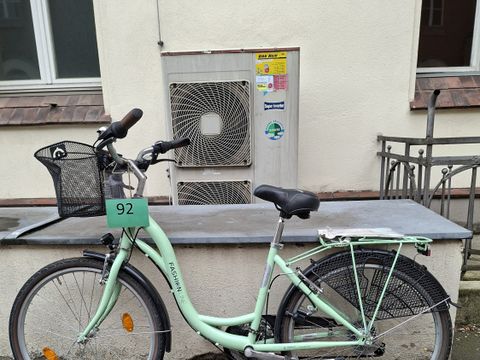 Grünes Damenfahrrad