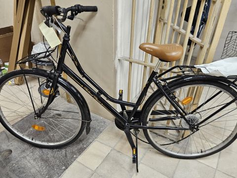 Schwarzes Damenfahrrad