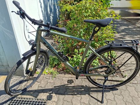 Grünes Herrenfahrrad