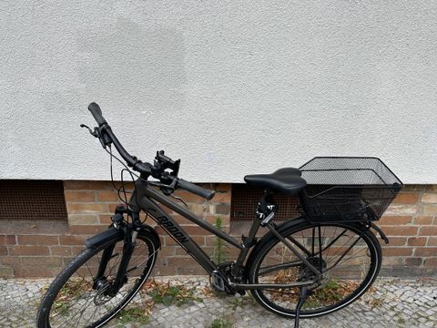 Graues Damenfahrrad
