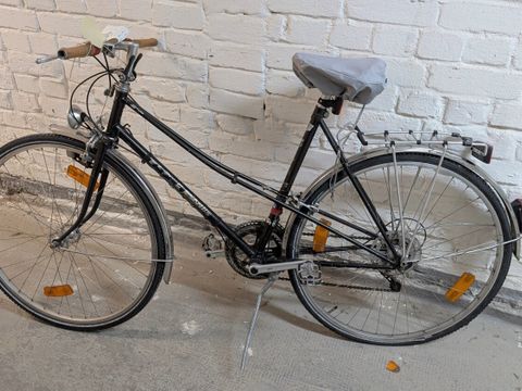 Schwarzes Damenfahrrad