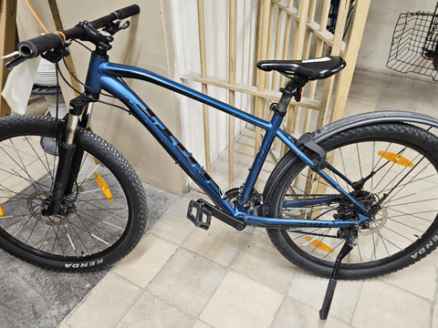 Blaues Herrenfahrrad