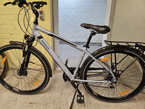 Silbernes Herrenfahrrad