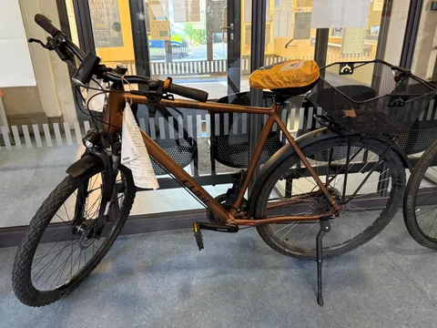 Braunes Herrenfahrrad