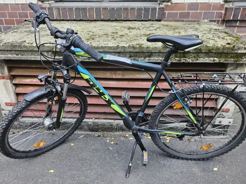 Grün-schwarzes Herrenfahrrad
