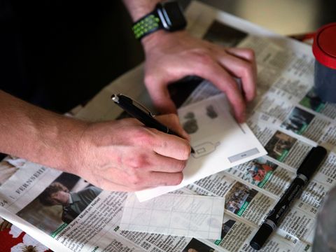 Skizze auf Tatortkarte