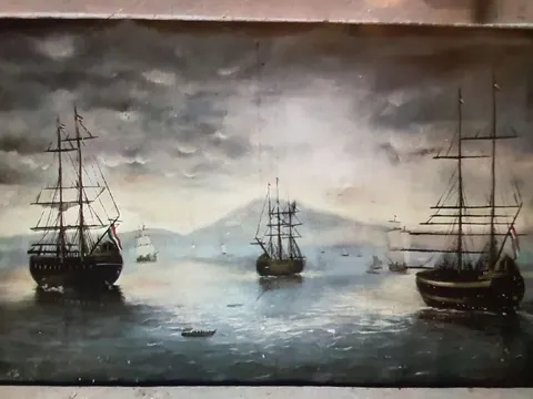 Schiffe auf dem Meer - 80 x 60 cm
