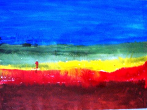 farbiges Aquarell