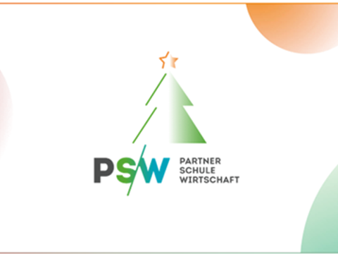 Weihnachtsbaum und Kugeln mit PSW Logo