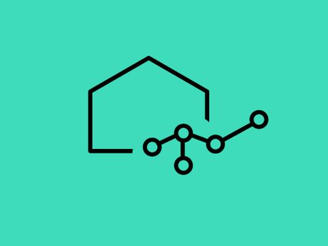 Icon für haus und mit Strichen verbundene Kreise symbolisieren Netzwerke vor Ort