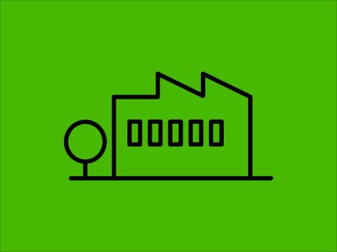 Industrie-Icon symbolisiert Unternehmen