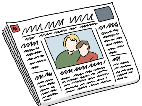 Illustration einer Zeitung