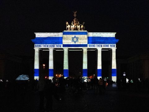 Beleuchtung Brandenburger Tor am 7.10.2025