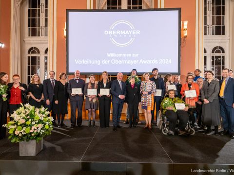 Verleihung der Obermayer Awards 2024 am 29.01.2024 im Roten Rathaus