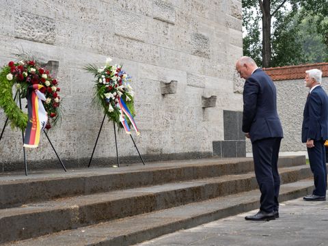 Besuch der Gedenkstätte Plötzensee mit dem Staatspräsidenten der Tschechischen Republik, S.E. Petr Pavel und dem Regierenden Bürgermeister Kai Wegner am 9. Juli 2025
