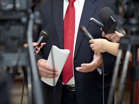 meeting conference journalism microphones