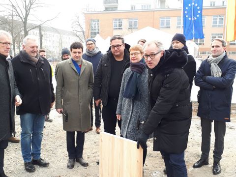 Grundsteinlegung Grundschule Konrad-Wolf-Straße