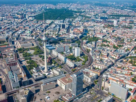 Luftbild Berliner Stadtzentrum, 2019