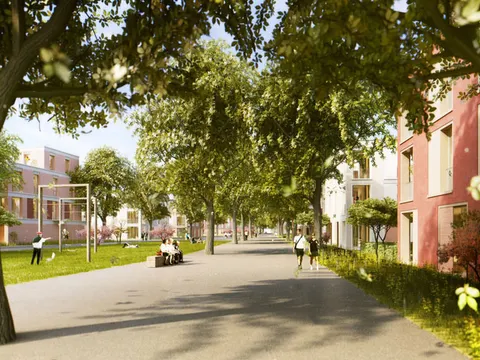 Alternative zum Großstadtleben: Die Besonderheit dieses Standorts besteht darin, dass das Grundstück in einer von Einfamilienhäusern geprägten Umgebung liegt.