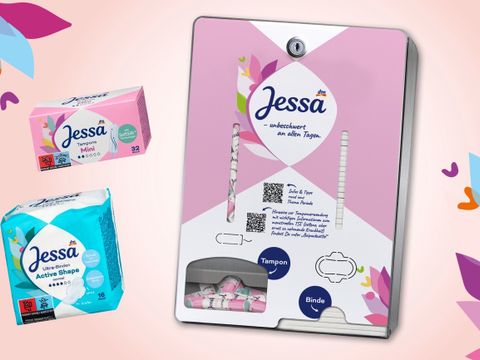 Periodenspender der dm-Marke Jessa