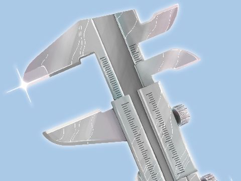 Bild zeigt Ausschnitt eines Messschiebers für Berufsbild Mechatronikerin