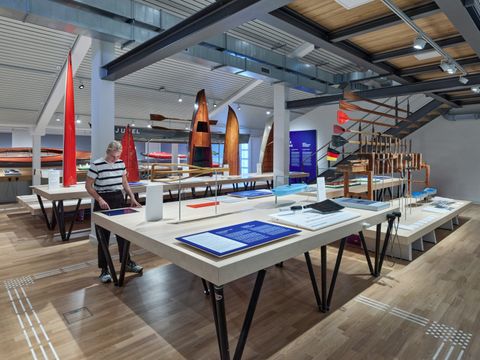 Wassersportmuseum Grünau: Blick den Ausstellungsbereich Geschichte und Technik