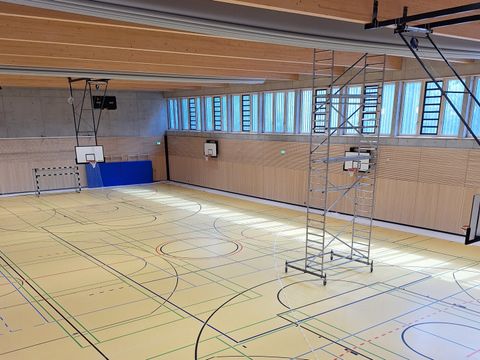Sporthalle im Umbau