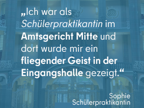 Sophies Erfahrungen im Schülerpraktikum