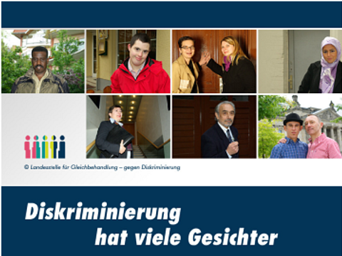 Plakat zur Kampagne "Diskriminierung hat viele Gesichter"