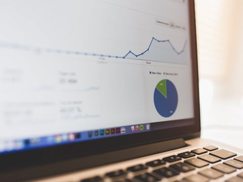 Charts auf Laptop