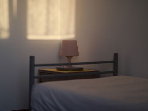 Bett in der 24/7-Unterkunft für wohnungslose Frauen