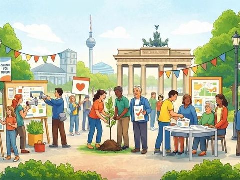 Viele Menschen engagieren sich in Berlin