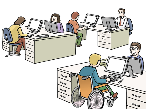Illustration einer Abteilung
