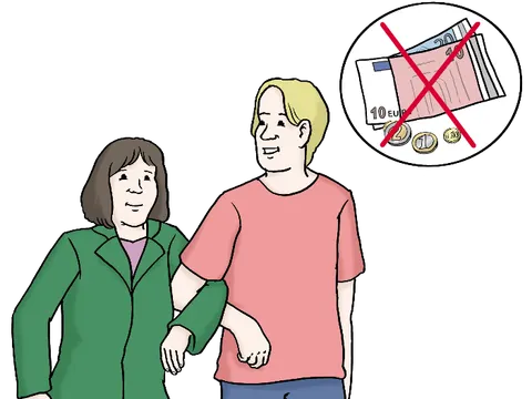 Illustration von ehrenamtlichen Helfenden