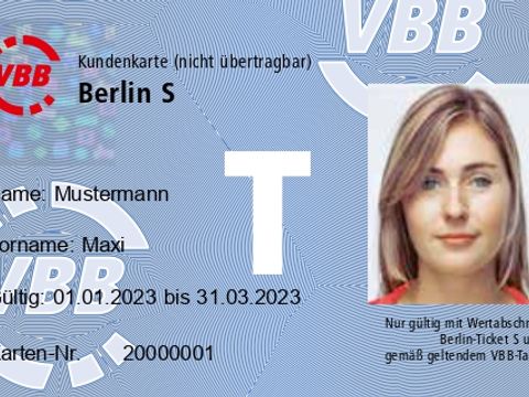 Muster VBB-Kundenkarte Berlin S