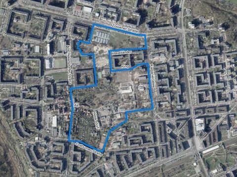 Luftbild des Quartiers Stadtgut Hellersdorf (überwiegend Geltungsbereich der Bebauungspläne 10-44 und 10-45)