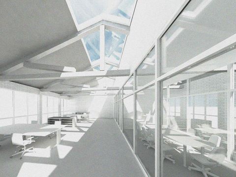 Perspektive der neuen Arbeitsräume für die Diakonie im Gemeindehaus Toeplerstraße