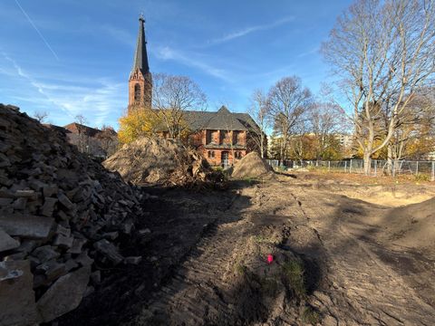 Baustelle des Jugend- und Stadtteilzentrums Auguste-Viktoria-Allee