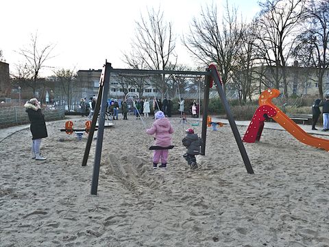 Spielplatz Götzstraße im Winter 2025