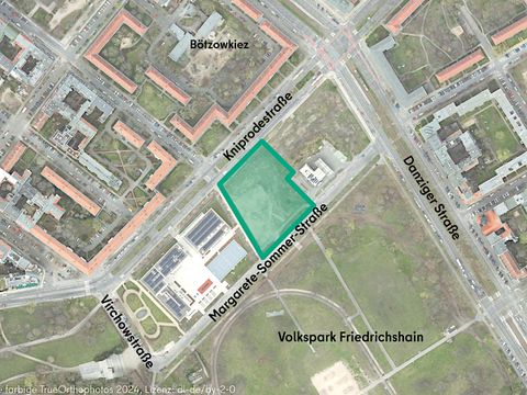 Lage der Spiel-, Sport- und Freizeitfläche auf der Werneuchener Wiese