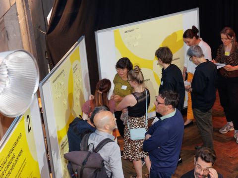 An jeder Dialogstation wurden Ideen und Vorschläge sowie Hinweise zu Problemlagen aus den Murmelrunden zusammengetragen.