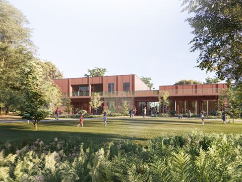 Außenperspektive des Neubaus für das Geschwister-Scholl-Haus