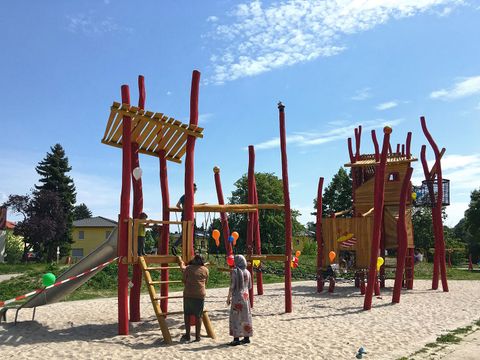 Der Spielplatz bei der Eröffnung
