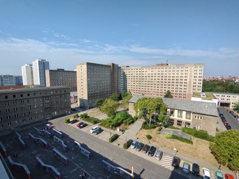 Blick in den Innenhof des zukünftigen Campus für Demokratie