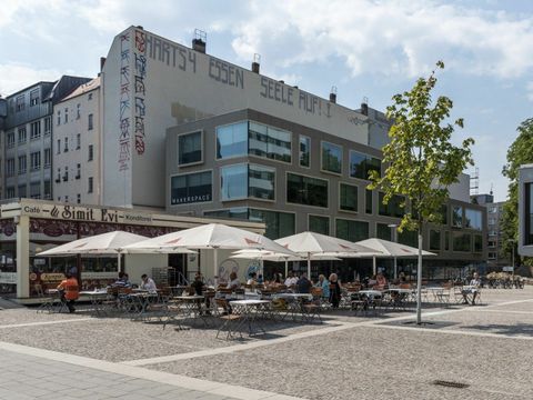 Eindruck vom Rathausplatz im Fördergebiet Mitte