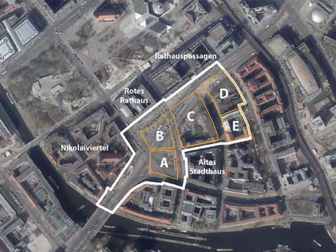 Geplante Blockstruktur am Molkenmarkt, 2019 (Bild: SenStadt)