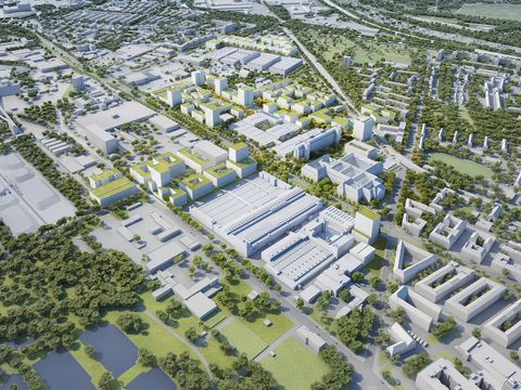 Städtebauliches Strukturkonzept Siemensstadt Square (Visualisierung)