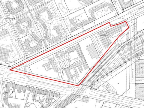 Geltungsbereich Bebauungsplan 1-110 (Bild: SenStadt)